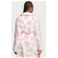 thumbnail image 2 of Victoria's Secret Women's Short Plush Cozy Robe White Pink Peonies Floral Size M/L NWT, 2 of 2