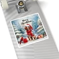 thumbnail image 4 of Merry Christmas Brittany Spaniel Enjoys Woofmas Winter Xmas Holiday Vinyl Sticker Brittany Dog Lover Gifts Idea Waterproof Decal Art Decor - 02022, 4 of 5