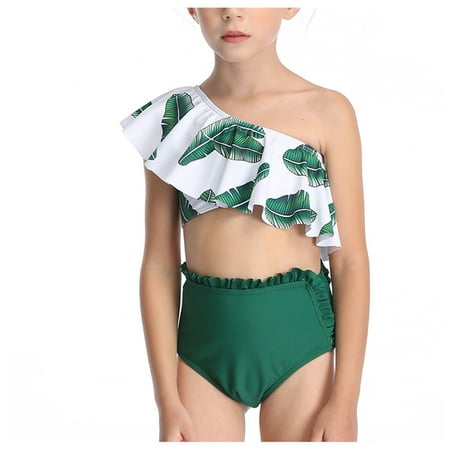 

Bescita Toddler Kids Girls Print Monokini Push Up Bikini Sets Swimwear
