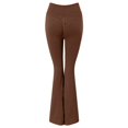 thumbnail image 6 of YDFCWXW Women's V Cross Flare Yoga Pants High Waisted -Lifting Leggings Tummy Control Workout Lounge Pants (Coffee, L), 6 of 7