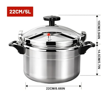 1.32/2.38-Gal Aluminum Explosion Proof Pan, Silvery Lightweight Cookware for Home & Catering Use