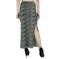 thumbnail image 2 of Bimba Women Long Maxi Stretch Spandex Skirt with Slits Black, 2 of 4