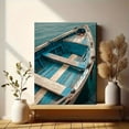 thumbnail image 6 of UXIEQU Vintage Blue Wooden Boat Canvas Wall Art 15.75x11.81 Inches, 6 of 8