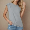 thumbnail image 5 of Otvok Women Tees 2025 Summer Trendy Cap Short Sleeve Shirts Casual Loose Top Outfits Clothes, 5 of 6
