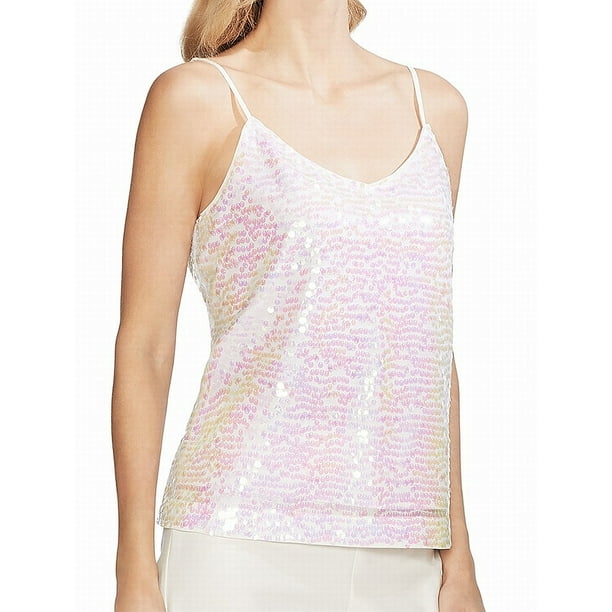 Vince Camuto Tops & Blouses Womens Tank Top Lilac Sequined Camisole