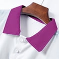 thumbnail image 5 of Fnnxeal Mens Polo Shirts Golf Casual Graphic Collared Short Sleeve Summer Polo Purple Shirts for Men Size L, 5 of 7