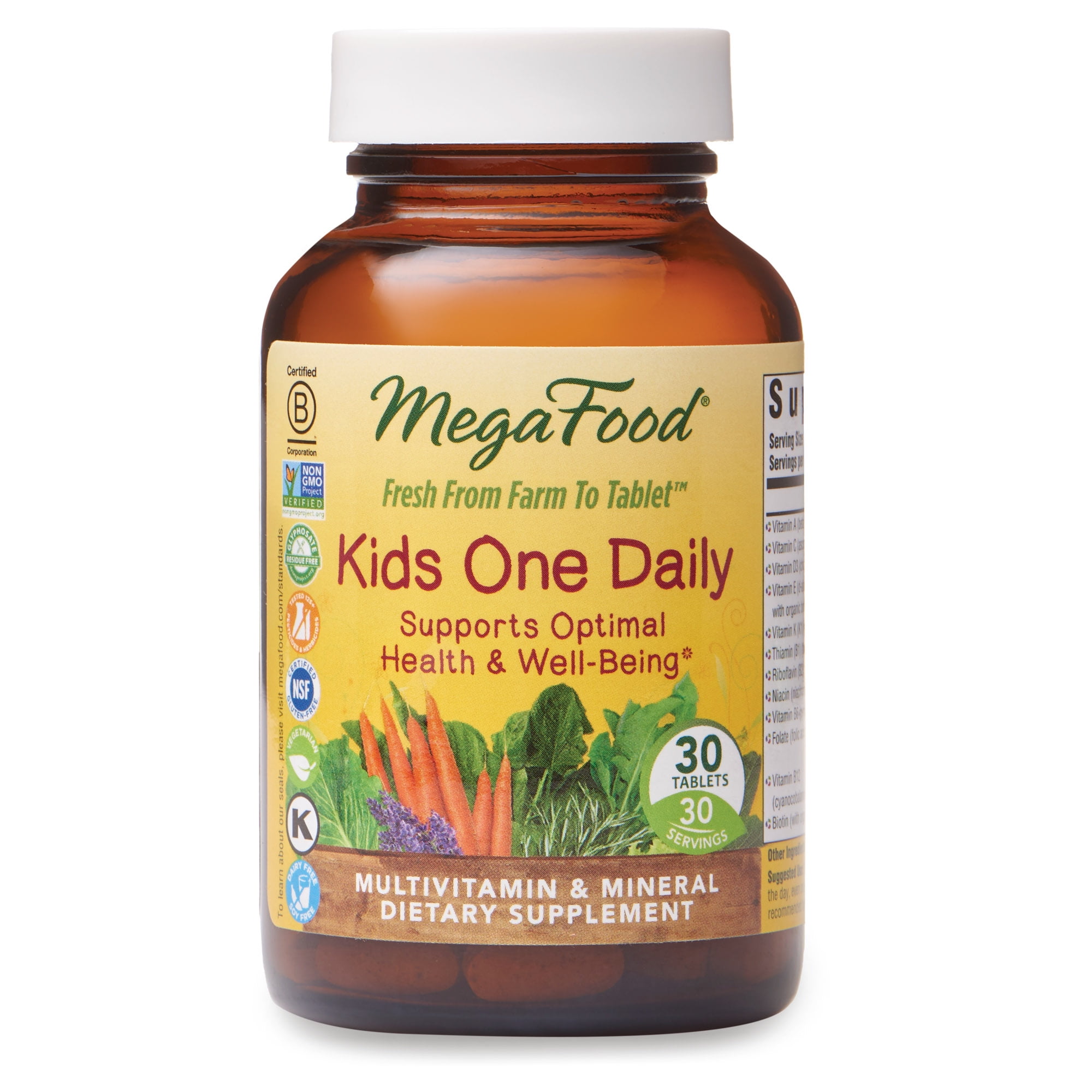 MegaFood, Kids One Daily, Daily Multivitamin and Mineral Dietary