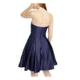 thumbnail image 2 of BLONDIE Womens Navy Beaded Zippered Sleeveless Sweetheart Neckline Short Party Fit + Flare Dress 9, 2 of 4