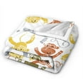 thumbnail image 2 of Kll Fleece Blanket Plush Throw Blanket Cartoon Monkey,Soft Fuzzy Cozy Flannel Blanket For Couch Sofa Bed.(50"X40"), 2 of 9