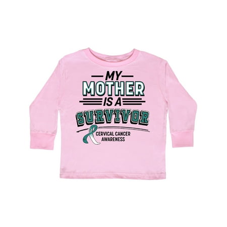 

Inktastic My Mother is a Survivor Cervical Cancer Awareness Gift Toddler Boy or Toddler Girl Long Sleeve T-Shirt