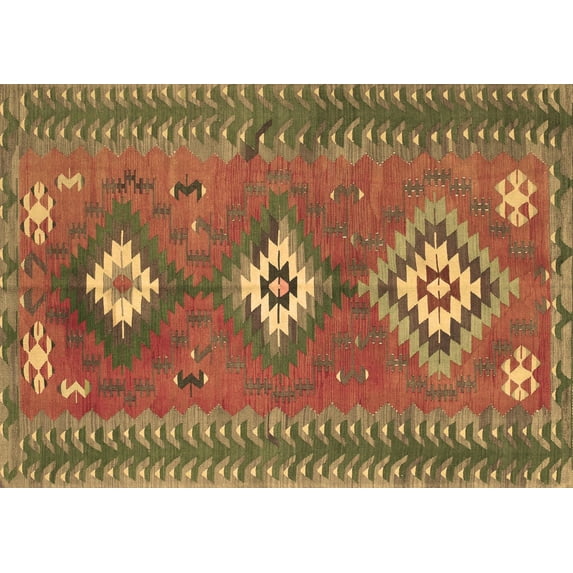 Ahgly Company Indoor Rectangle Oriental Brown Traditional Area Rugs, 5' x 8'