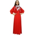 thumbnail image 4 of Bimba Women's Maxi Dress With Tassel With Scarf Boho Red Summer Dresses-4, 4 of 5