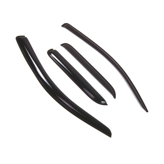 TuningPros Outside Mount Window Visor Deflector Smoke Tinted 4 Pcs Set For 2015-2016 GMC Sierra 1500 Extended