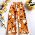 thumbnail image 5 of Womens Halloween Flannel Pajama Pants Soft Drawstring Pj Pants with Pockets Loose fit Elastic Waist Wide Leg Pajama Bottoms, 5 of 6