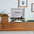 Udreamer Vinyl Record Player With Speakers & 3-Speed And Wireless Bluetooth, Vintage Audio Turntables | Brown