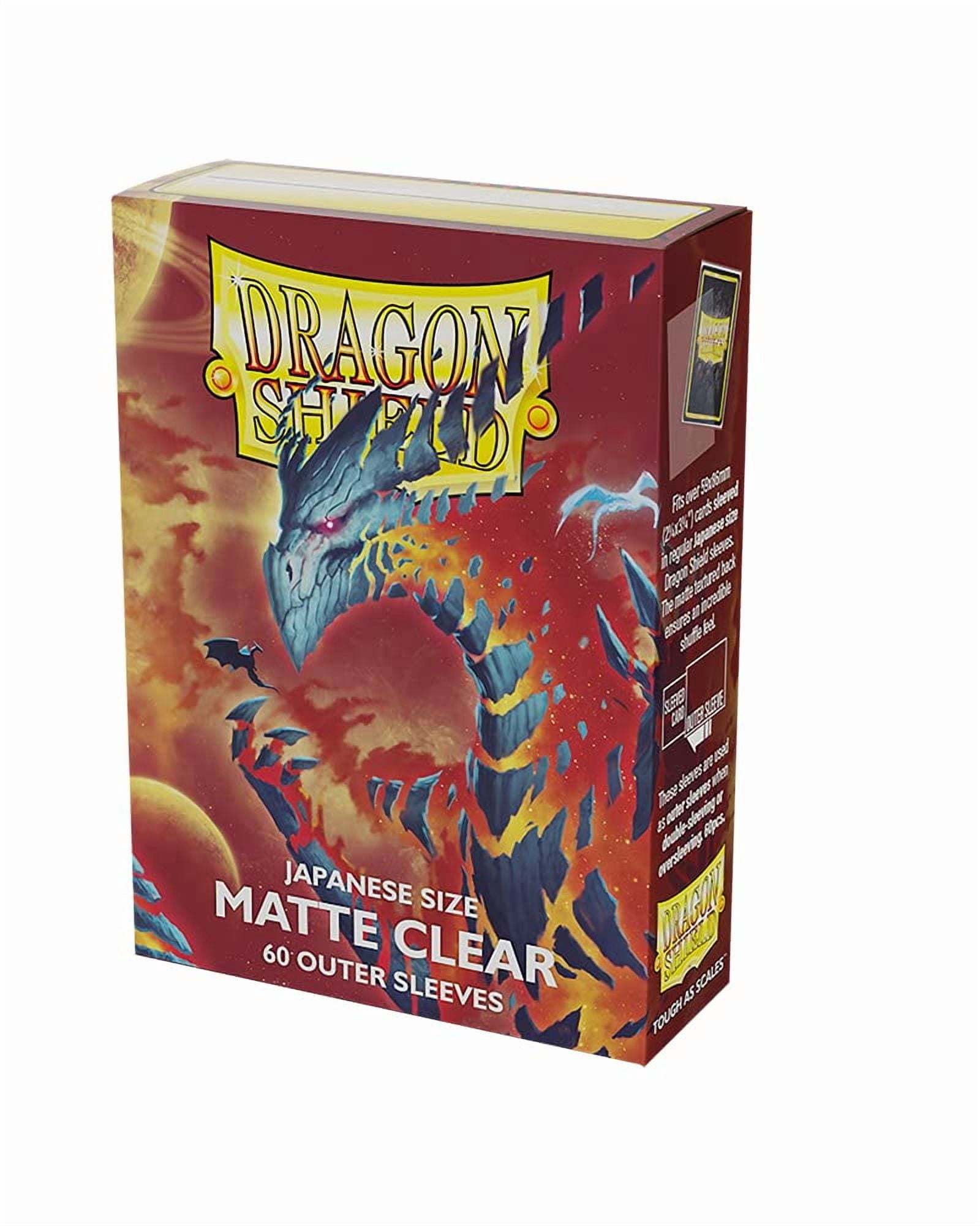 5 Packs Dragon Shield 60 ct Japanese Matte Outer Sleeves Clear 60 ct Card Value Bundle!