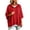 Red-04, variant on Nugftut Plus Size Hooded Sweaters for Women Poncho 3/4 Batwing Sleeve Loose Knitted Hoodie Pullover Sweaters