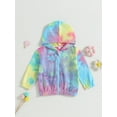thumbnail image 2 of Wassery Baby Girls Clothes Tie-Dye Print Hooded Jacket Zip Up Long Sleeve Sweatshirts 6M 9M 12M 18M 24M Newborn Girls Coat Fall Winter Infant Clothes Outerwear, 2 of 8