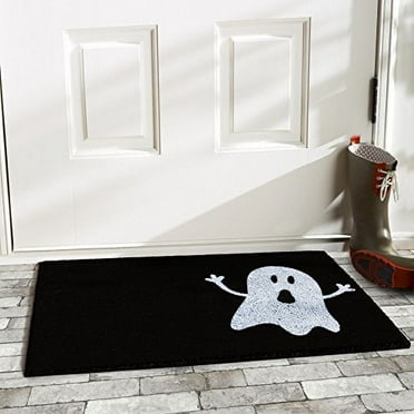 Calloway Mills Black/White Ghost Outdoor Doormat 24" x 36"
