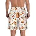thumbnail image 3 of Yiaed Squirrel Print Men's Swim Trunks with Lining Quick Dry Sports Shorts Beach Shorts Boardshorts-, 3 of 5
