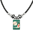 thumbnail image 1 of merry christmas snowman patron de arbol collar a mano colgante de cuerda de cuero Unbranded M, 1 of 3