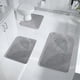thumbnail image 1 of Juego de alfombras de baño Allowith de espuma viscoelástica, antideslizantes, lavables, absorbentes y peludas, supersuaves, con forma de U, para bañera y ducha., 1 of 6