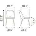 thumbnail image 3 of Teddy Dining Chair Gray Dining Chair, Modern Style, Shearling style fabric, Plywood, Indoor Dining, 3 of 14