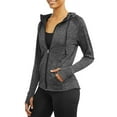 thumbnail image 2 of Cascade Blue Hoodie Women's Size XXL Core Active Tech Fleece Zip w/Thumbholes, 2 of 4