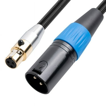 3-Pin Mini XLR Male to XLR Female Adapter Cable Balanced Cord for Recording, Speaker Systems,Radio Statio,1Ft/0.