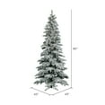 thumbnail image 3 of Vickerman 7.5' Flocked Utica Fir Slim Artificial Christmas Tree, Clear Lights, 3 of 7