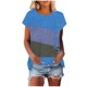 thumbnail image 1 of Camiseta de Manga Corta de las Mujeres de Cuello Redondo de Impresión Casual Top de las Señoras, Poliéster Ligero para el Hogar Diario Y Cómodo, 1 of 9