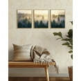 thumbnail image 6 of SHENIFY Misty Nordic Forests Wall Art Nature Fog Pine Tree Morden Home Decor Artwork Prints Rustic Living Room Office 11x14in3pcs Natural Framed, 6 of 7