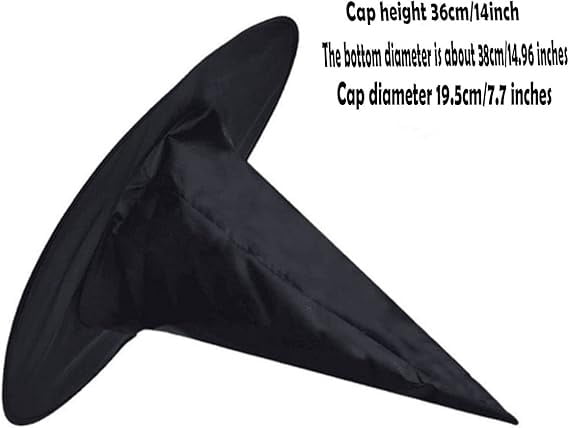 5 Pack Black Oxford Cloth Witch Hats for Halloween Costume and DIY Decoration