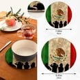 thumbnail image 2 of SKYSONIC Mexico Flag Pot Holders Trivets, 2 Pcs Heat Resistant Trivets,Football Supporters Cotton Thread Weave Mats for Hot Pads Pans Pot Bowl Teapot for Kitchen Decor, 2 of 7