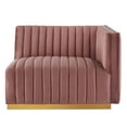 thumbnail image 2 of Conjure Channel Tufted Performance Velvet Right-Arm Chair, 2 of 5