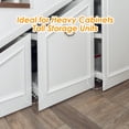thumbnail image 3 of 23.6"-57.1" Cabinet Drawer Slides, Concealed Pull Out Drawer Slides, Full Extension Drawer Runners, 264LB Load Capacity,1 Pair,Black, 3 of 9