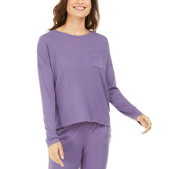 Alfani Women's Thermal Pajama Top Purple Size XL
