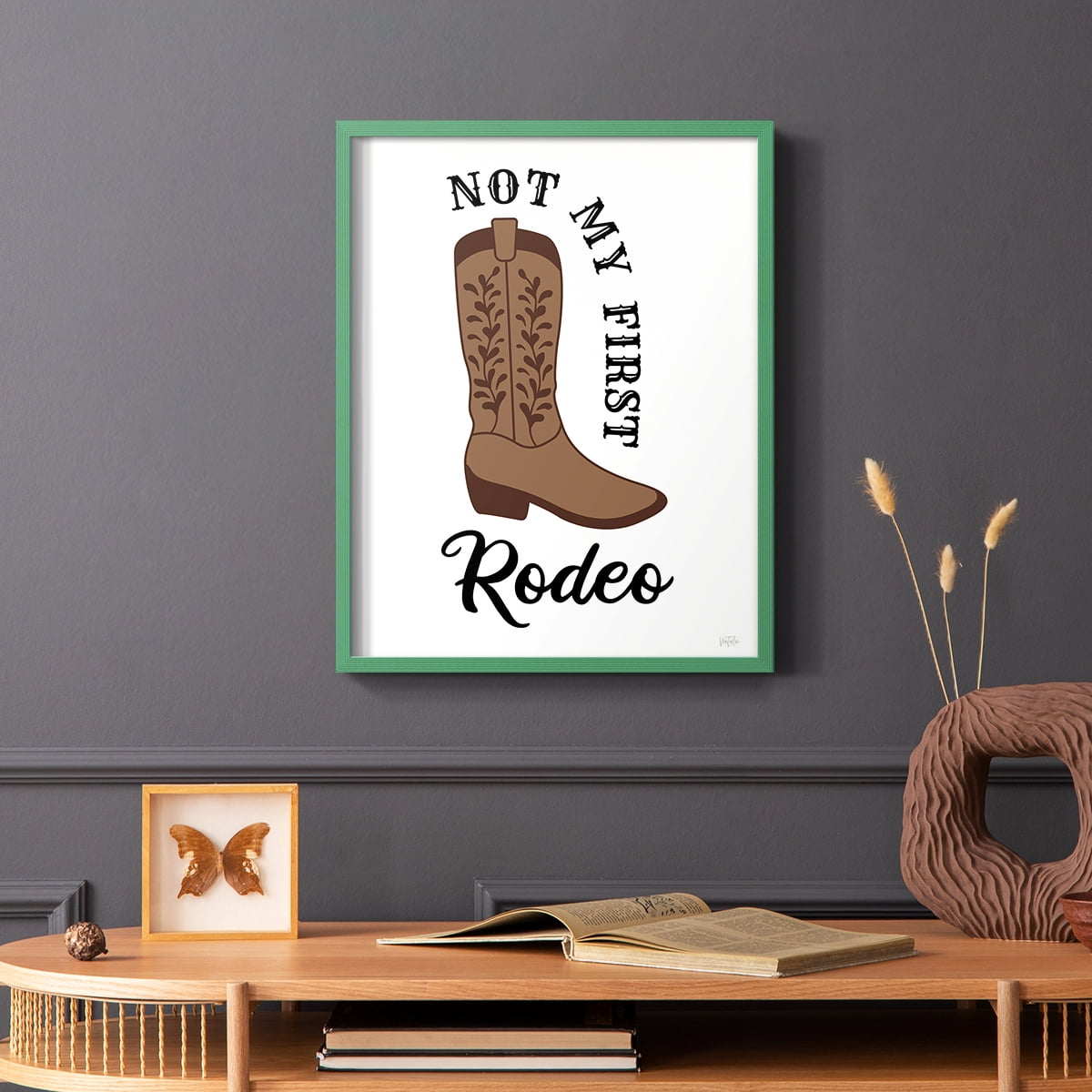 Not My First Rodeo in Green Solid Wood 8 x 10 Framed Print