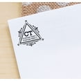 thumbnail image 3 of Printtoo Round Custom Text Save The Date Rubber Stamp Self Inking Triangle Monogram Personalized Stamper, 3 of 6