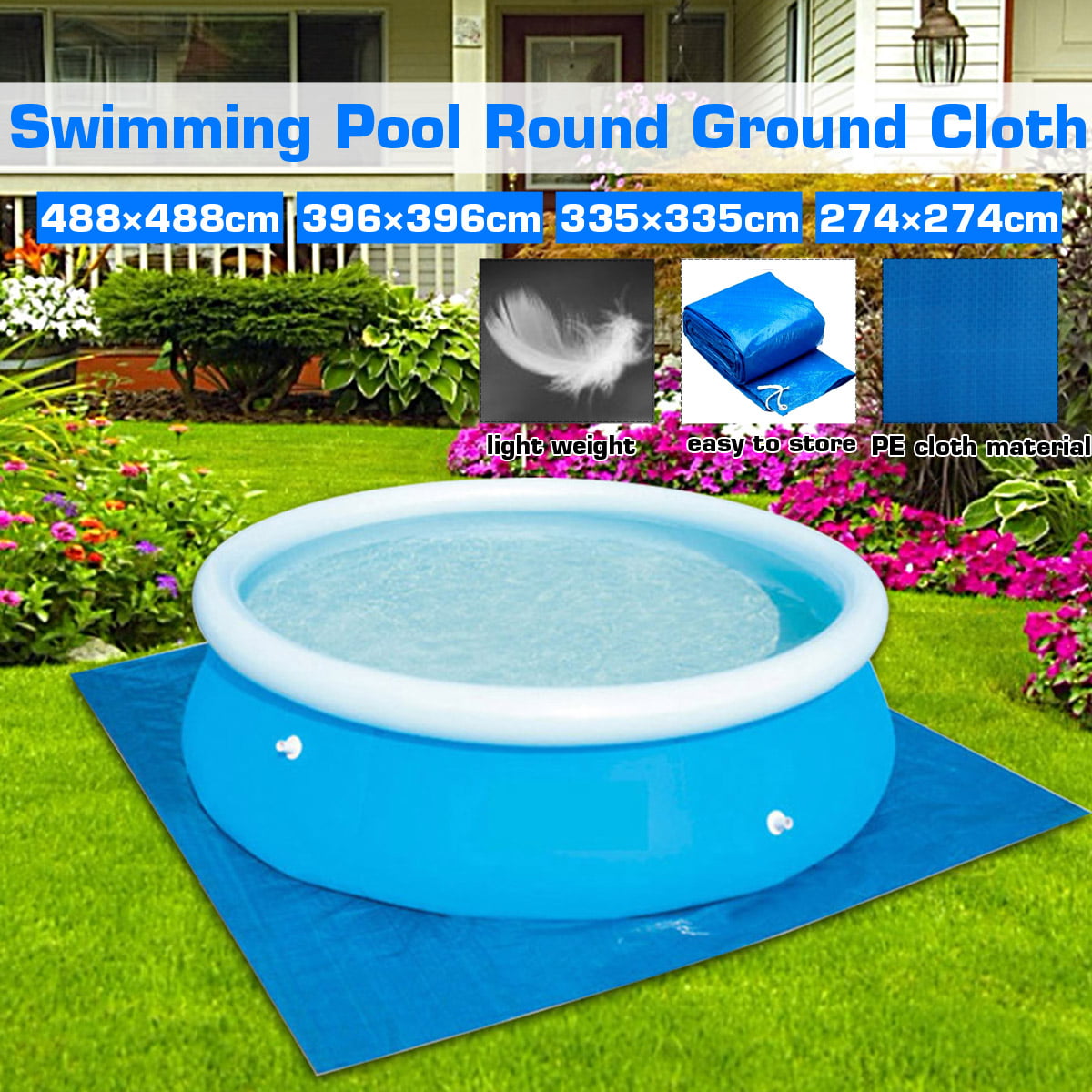 Unique Above Ground Swimming Pool Mats with Simple Decor