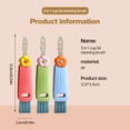 3 In 1 Cup Lid Gap Cleaning Brush Set For Water Bottles Straws (Red ...