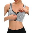 thumbnail image 4 of FOCUSSEXY High Impact Sports Bra for Women,Zip Front Padded Workout Yoga Bra Wireless Supportive Sports Bra, 4 of 8