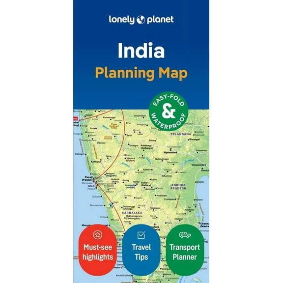 Map Lonely Planet India Planning Map, (Paperback)