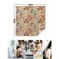 thumbnail image 4 of Fall Leaves Cloth Napkins Set of 6 Reusable Dinner Napkins, Farmhouse Retro Botanical Floral Cocktail Napkin Washable Table Napkins for Wedding/Holiday Party/Baby Shower 20"x20", 4 of 7