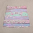 thumbnail image 5 of Colorful Floral Wood Texture Women's High Waist Skirt Stretchy Casual Mini Skirt, 5 of 8