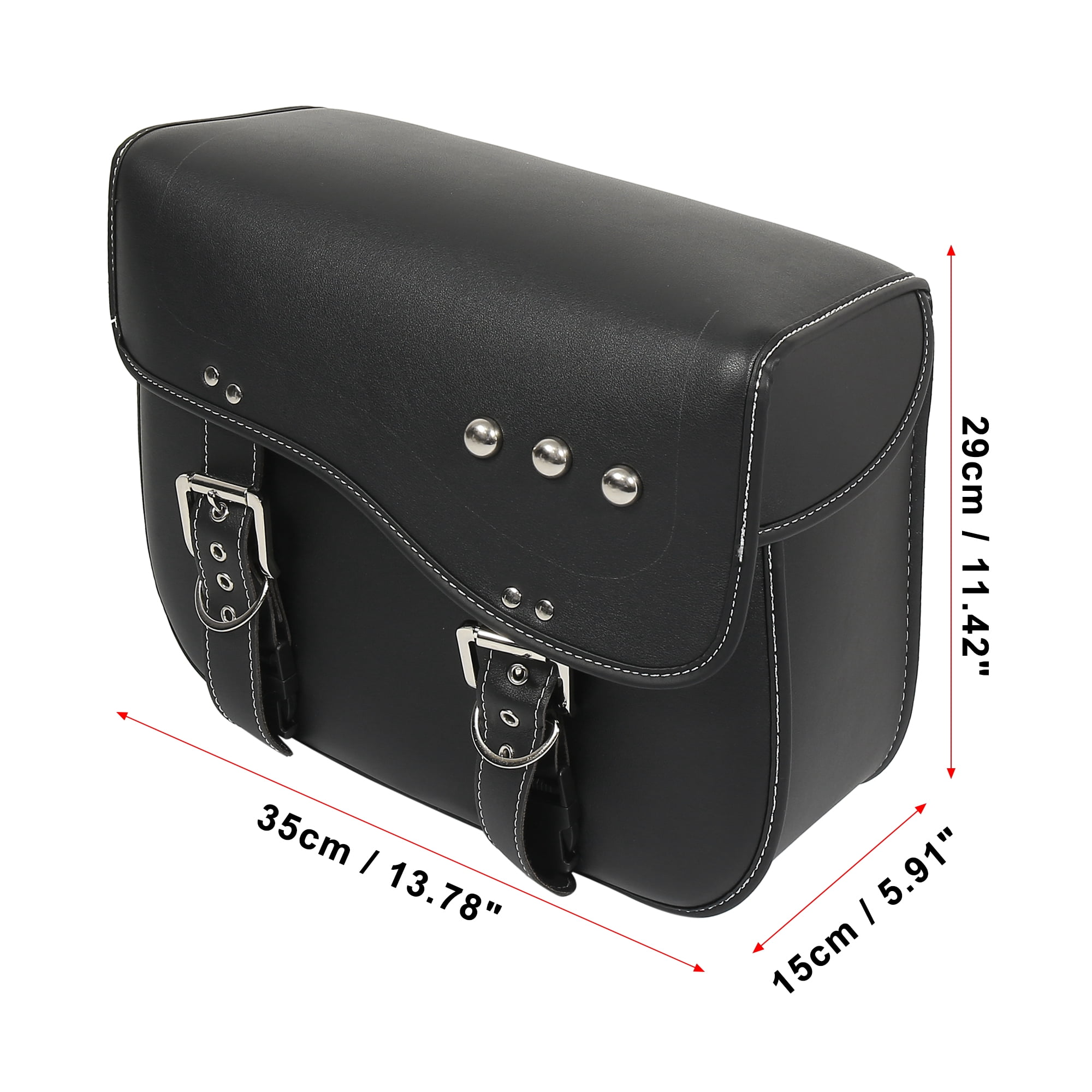 Unique Bargains 1 Pair Motorcycle Saddlebag Side Tool Bags Waterproof Black