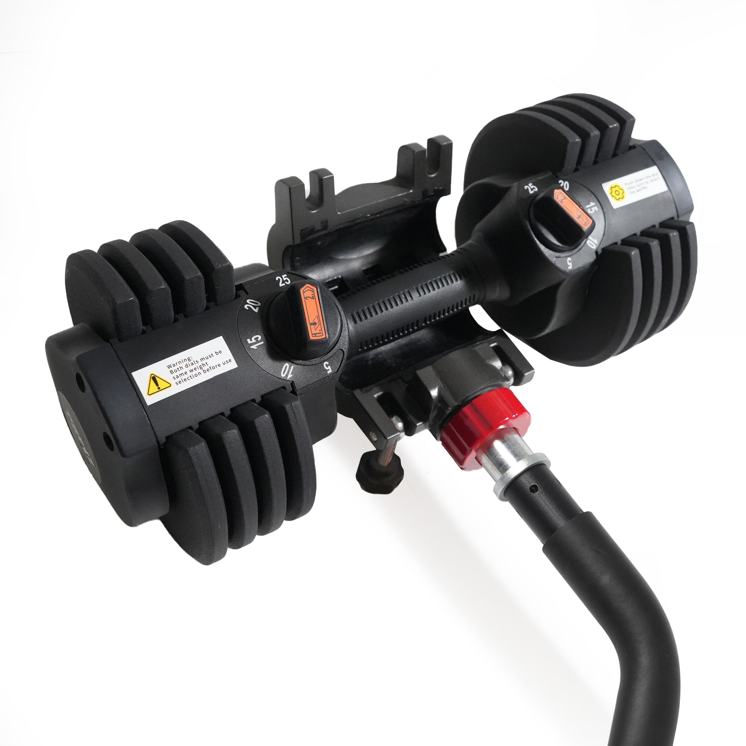 PRCTZ Modular EZ Curl Barbell Converter, Weight Lifting Curl Barbell, Biceps and Triceps, Dumbbell to Barbell Converter, Built-in Resistance Tube Adapter 200 Pound Capacity