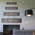 thumbnail image 2 of USS PIONEER MCM 9 Vintage Aluminum Street Sign us navy ship veteran sailor rustic metal tin gift | Indoor/Outdoor | 24" Wide, 2 of 4