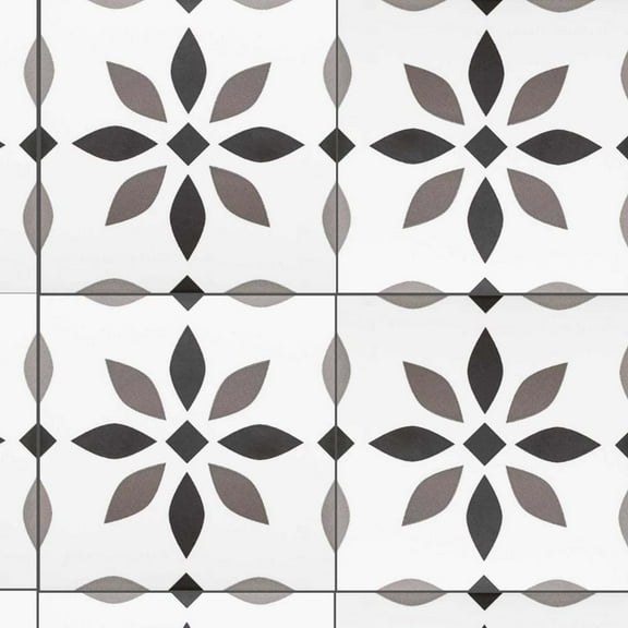 The Tile Life Snowflakes Gris Matte Porcelain Floor & Wall Tile, 8.7 x 8.7 in, 1-Piece Sample