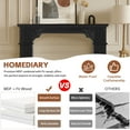thumbnail image 3 of OUINCH 43.3" Fireplace Mantel, Freestanding Fireplace Surround with Leg for Electric Fireplaces, MDF Mantel Surround with Shelf for Living Room with Decorative Pattern, Anti-Tipping & Waterproof, 3 of 9